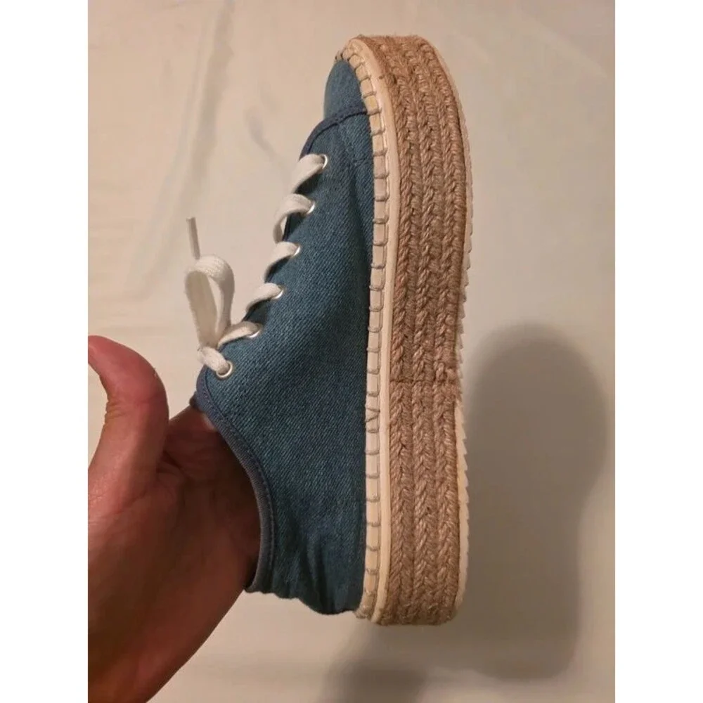 H&M Denim Espadrille Platform Sneakers EU 38 US 7.5